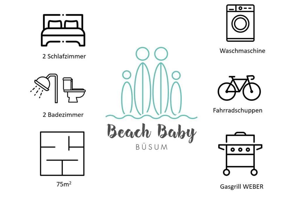 Ferienwohnung Beach Baby 2 ビューズム エクステリア 写真